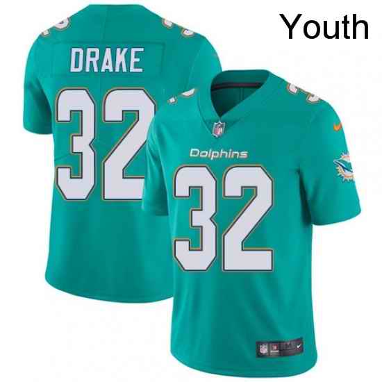 Youth Nike Miami Dolphins 32 Kenyan Drake Aqua Green Team Color Vapor Untouchable Limited Player NFL Jersey